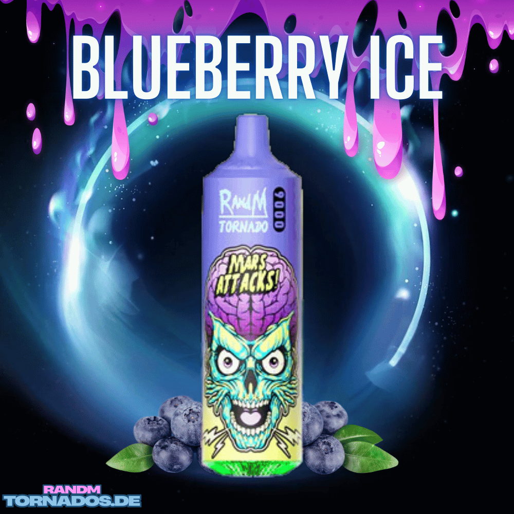 Tornado Vape - RandM - 9000 Vape - Tornado Vape 9000 - Blueberry Ice -1 