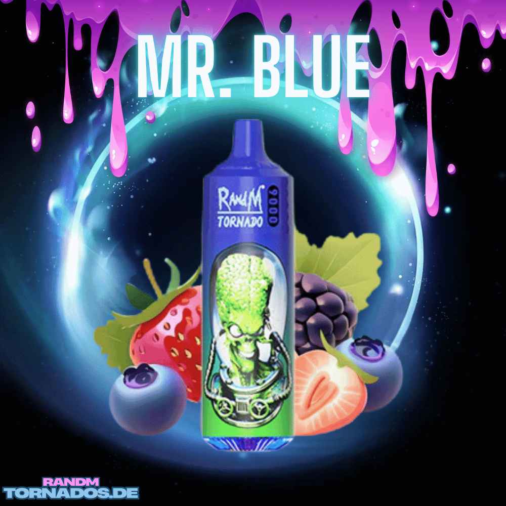 Tornado Vape - RandM - 9000 Vape - Tornado Vape 9000 - Mr.Blue - 1